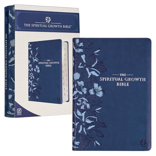 The Spiritual Growth Bible, Study Bible, NLT - New Living Translation Holy Bible, Faux Leather, Navy (NLT Spiritual Growth Editions)