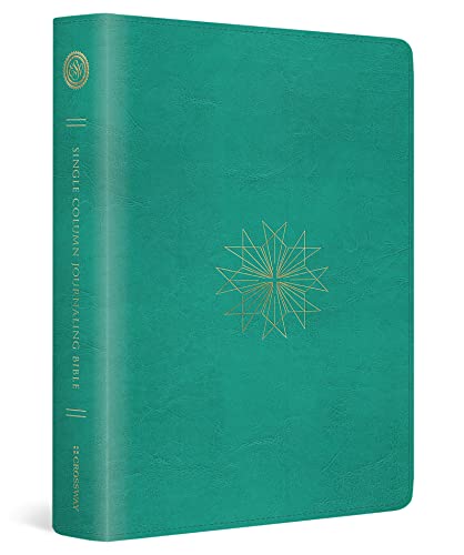 ESV Single Column Journaling Bible (TruTone, Teal, Resplendent Cross Design)