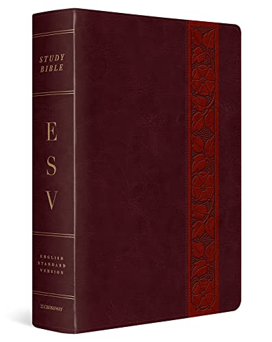 ESV Study Bible, Large Print (TruTone, Mahogany, Trellis Design, Indexed)