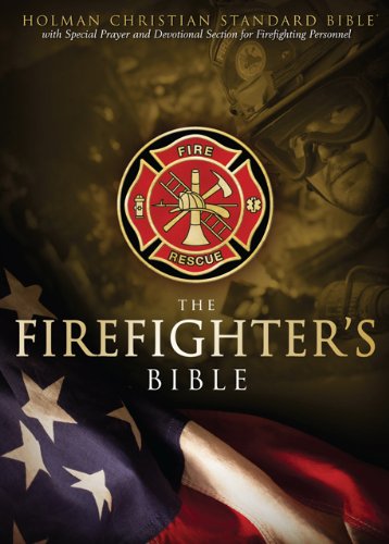 HCSB Firefighter's Bible, Red LeatherTouch