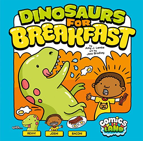 Cover of Dinosaurs for Breakfast (Comics Land) by Lemke, Amy J., Hardcover Book