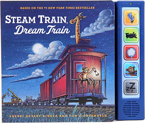 Steam Train, Dream Train Sound Book: (Sound Books for Baby, Interactive Books, Train Books for Toddlers, Children's Bedtime Stories, Train Board Books)