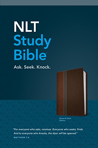 NLT Study Bible, TuTone (LeatherLike, Brown/Slate, Red Letter)
