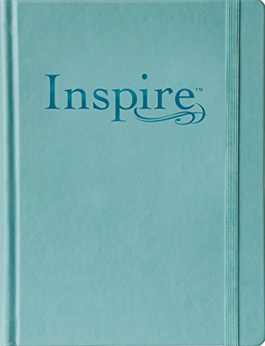 Tyndale NLT Inspire Bible (Large Print, Hardcover, Tranquil Blue): Journaling and Coloring Bible – Over 400 Scripture Illustrations to Color, Creative Bible Journal That Inspires a Connection with God