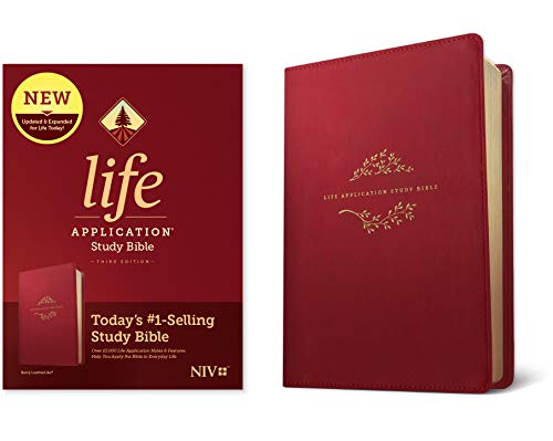 NIV Life Application Study Bible, Third Edition (LeatherLike, Berry) Tyndale NIV Bible with Updated Notes and Features, Full Text New International Version