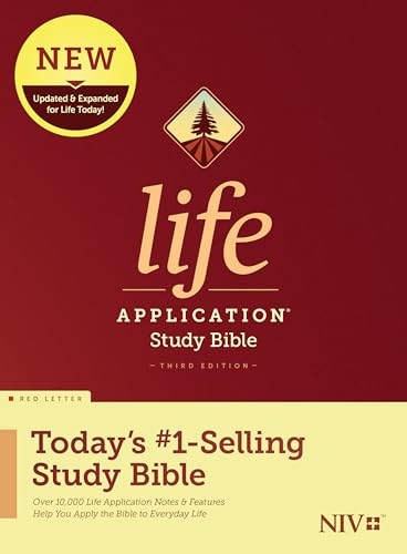 NIV Life Application Study Bible, Third Edition (Red Letter, Hardcover) Tyndale NIV Bible with Updated Notes and Features, Full Text New International Version