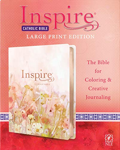 Inspire Catholic Bible NLT Large Print (LeatherLike, Multicolor): The Bible for Coloring & Creative Journaling