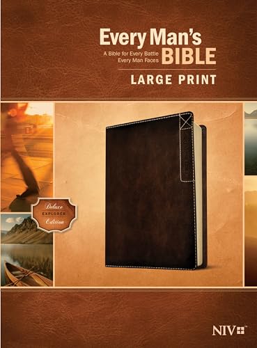 Every Man’s Bible NIV, Large Print, Deluxe Explorer Edition (LeatherLike, Rustic Brown)