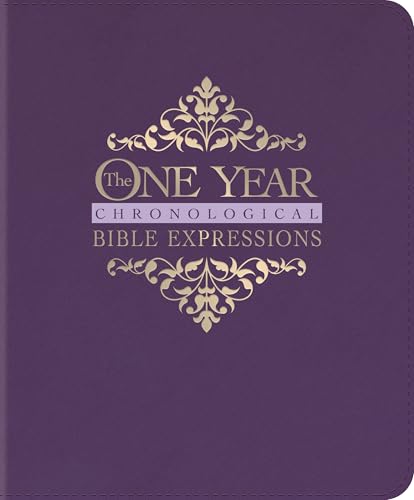 The One Year Chronological Bible Expressions NLT (LeatherLike, Imperial Purple)