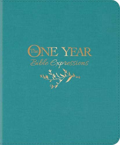 The One Year Bible Expressions NLT (LeatherLike, Tidewater Teal)