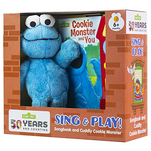 Sesame Street - Cookie Monster and You - Music Sound Book and Cookie Monster Plush - PI Kids