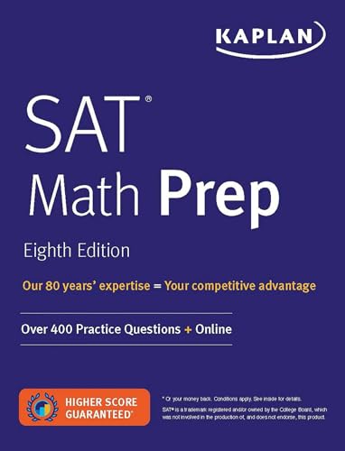 SAT Math Prep: Over 400 Practice Questions + Online (Kaplan Test Prep)