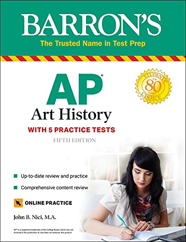 AP Art History: 5 Practice Tests + Comprehensive Review + Online Practice (Barron's AP)