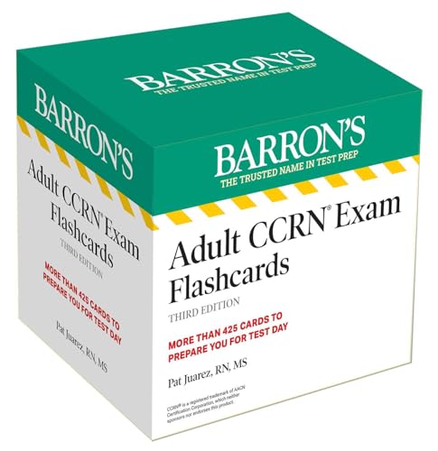 Adult CCRN Exam Flashcards, Third Edition: Up-to-Date Review and Practice + Sorting Ring for Custom Study (Barron's Test Prep)