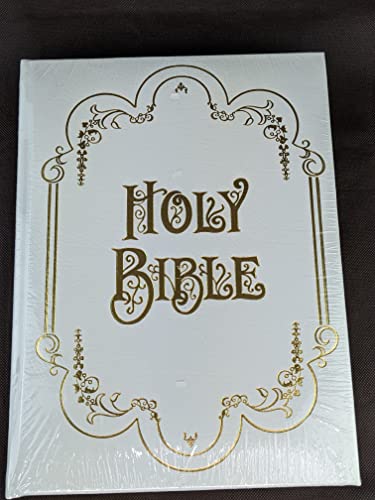 King James Version White Padded Family Record: Gold Gilded Edge Pages