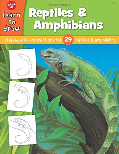 Learn to Draw Reptiles & Amphibians: Step by Step intsructions for 29 reptiles & amphibians - by Fisher, Diana - paperback