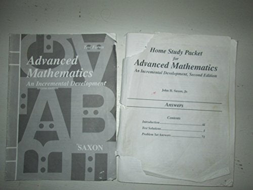 Saxon Advanced Mathematics: An Incremental Development, Test Forms