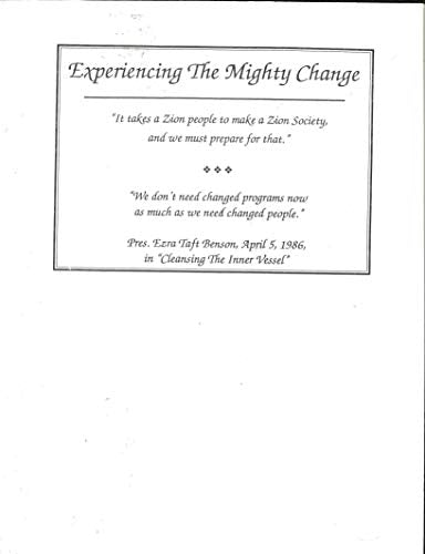 Experiencing the mighty change