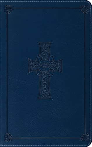 ESV Thinline Bible, TruTone, Royal Blue, Celtic Cross Design, Red Letter Text