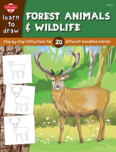 Learn to Draw Forest Animals & Wildlife: Step-by-step instructions for 20 different woodland animals