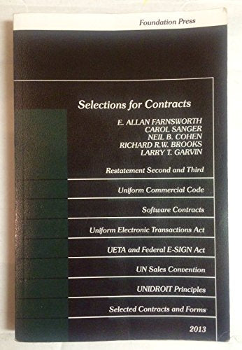 Selections for Contracts (Selected Statutes)