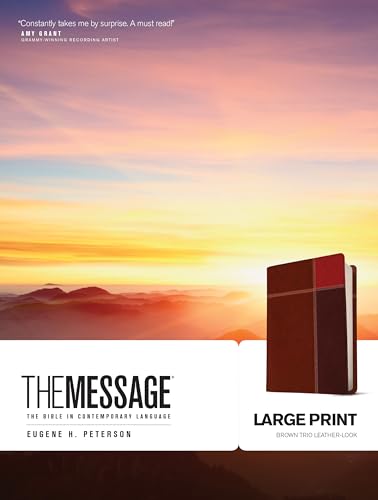 The Message Large Print (Leather-Look, Brown Trio): The Bible in Contemporary Language