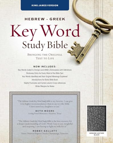 The Hebrew-Greek Key Word Study Bible: KJV Edition, Black Genuine Leather Thumb-Indexed (Key Word Study Bibles)