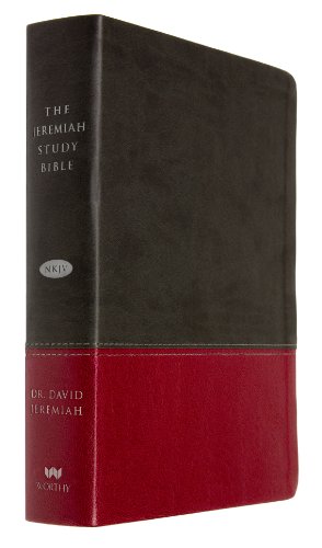 The Jeremiah Study Bible, NKJV: Charcoal/Burgundy LeatherLuxe®: What It Says. What It Means. What It Means For You.