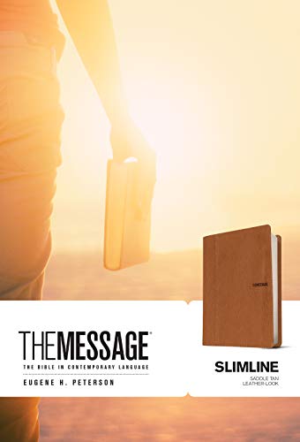 The Message Slimline (Leather-Look, Saddle Tan): The Bible in Contemporary Language