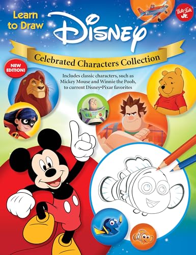 Learn to Draw Disney Celebrated Characters Collection: New edition! Includes classic characters, such as Mickey Mouse and Winnie the Pooh, to current Disney/Pixar favorites (Licensed Learn to Draw)