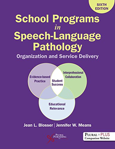 Cover of School Programs in Speech-Language Pathology: Organization and Delivery, Sixth Edition by Jennifer Walsh Means, paperback Book