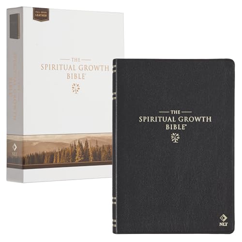 The Spiritual Growth Bible, Study Bible, NLT - New Living Translation Holy Bible, Premium Full Grain Leather, Black (NLT Spiritual Growth Editions)