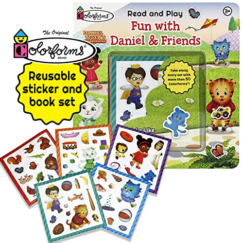 Daniel Tiger's Neighborhood Fun With Daniel And Friends - Colorforms Reusable Sticker Activity Book Clings For Toddlers 3-7