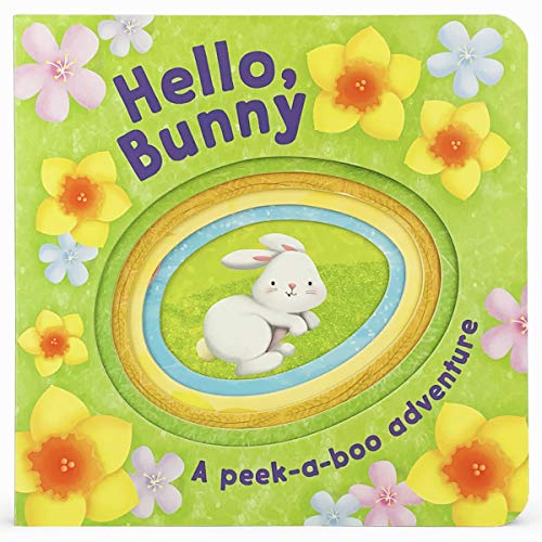 Hello, Bunny - Children's Peek-a-Boo Board Book, Stuffer Gift for Easter Baskets, Birthdays, Baby Showers, Ages 1-4