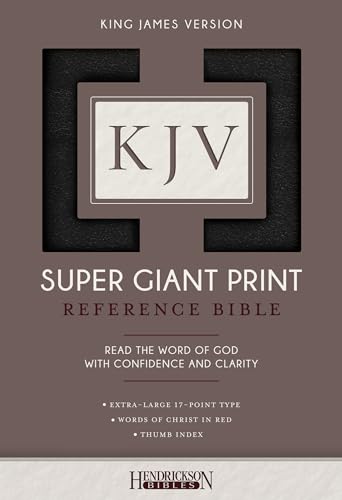 KJV Super Giant Print Reference Bible (Imitation Leather, Black, Indexed, Red Letter)