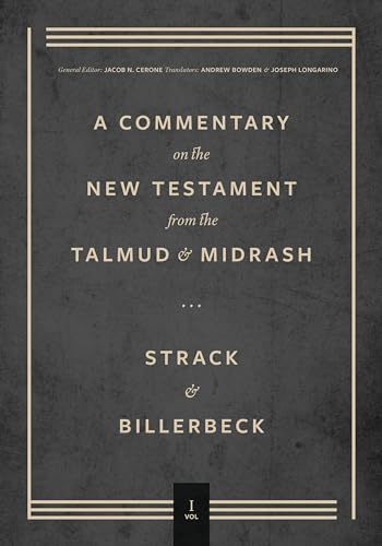 Commentary on the New Testament from the Talmud and Midrash: Volume 1, Matthew