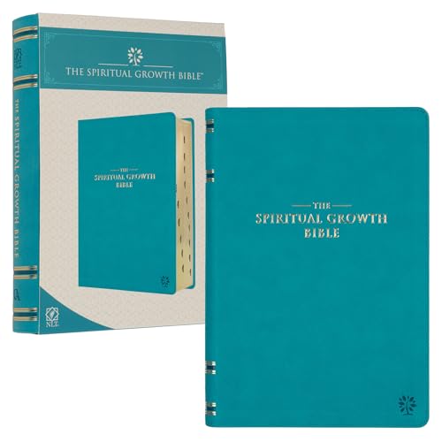 The Spiritual Growth Bible, Study Bible, NLT - New Living Translation Holy Bible, Faux Leather, Teal (NLT Spiritual Growth Bible)