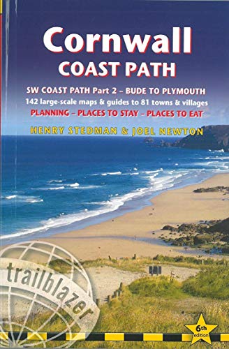 Cornwall Coast Path: South-West Coast Path Part 2 Includes 142 Large-Scale Walking Maps & Guides to 81 Towns and Villages - Planning, Places to Stay, ... - Bude to Plymouth (British Walking Guides)