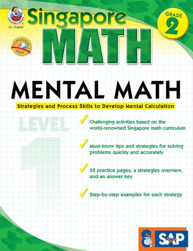 Singapore Math – Mental Math Level 1 Workbook for 2nd Grade, Paperback, 64 Pages, Ages 7–8 with Answer Key