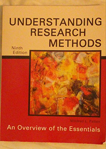 Cover of Understanding Research Methods: An Overview of the Essentials by Mildred L. Patten, paperback Book