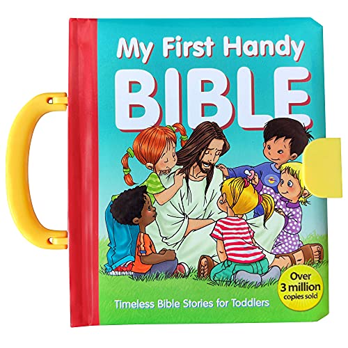 My First Handy Bible-Adam Eve-Creation-Noah-Noah Ark- Abraham-Sarah-Isaac-Jacob-Israel-Joseph-Pharaoh-Egypt-Moses-Joshua-Promised ... and the Whale-Jesus is Love-Hard Cover